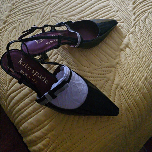 Kate Spade kitten heels with bow shoes - Picture 6 of 6